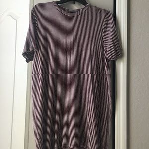 Brandy Melville Striped Red T Shirt Dress